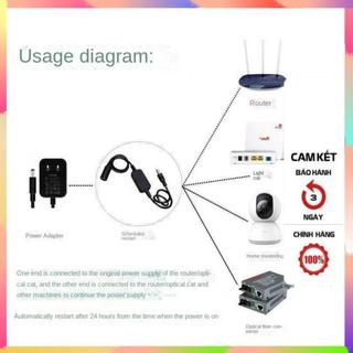 Bộ Reset Router WiFi, Dây Khởi Động Tự Động Hẹn Giờ 24H Tắt Nguồn Reset lại