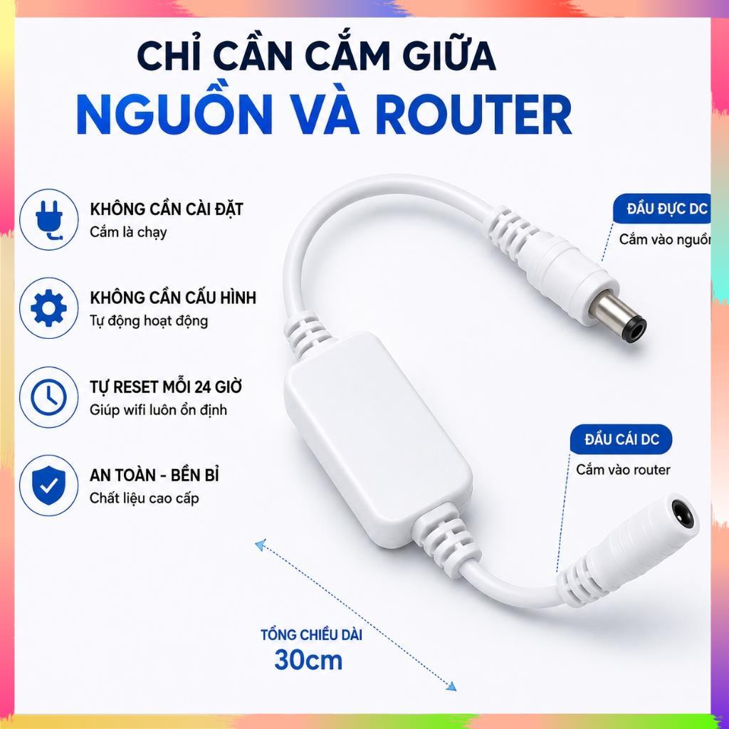 Dây Reset Wifi Thông Minh 24H - Tự Động khởi động Modem wifi Chống Mất Kết Nối Tăng Băng Thông SALE | BigBuy360 - bigbuy360.vn