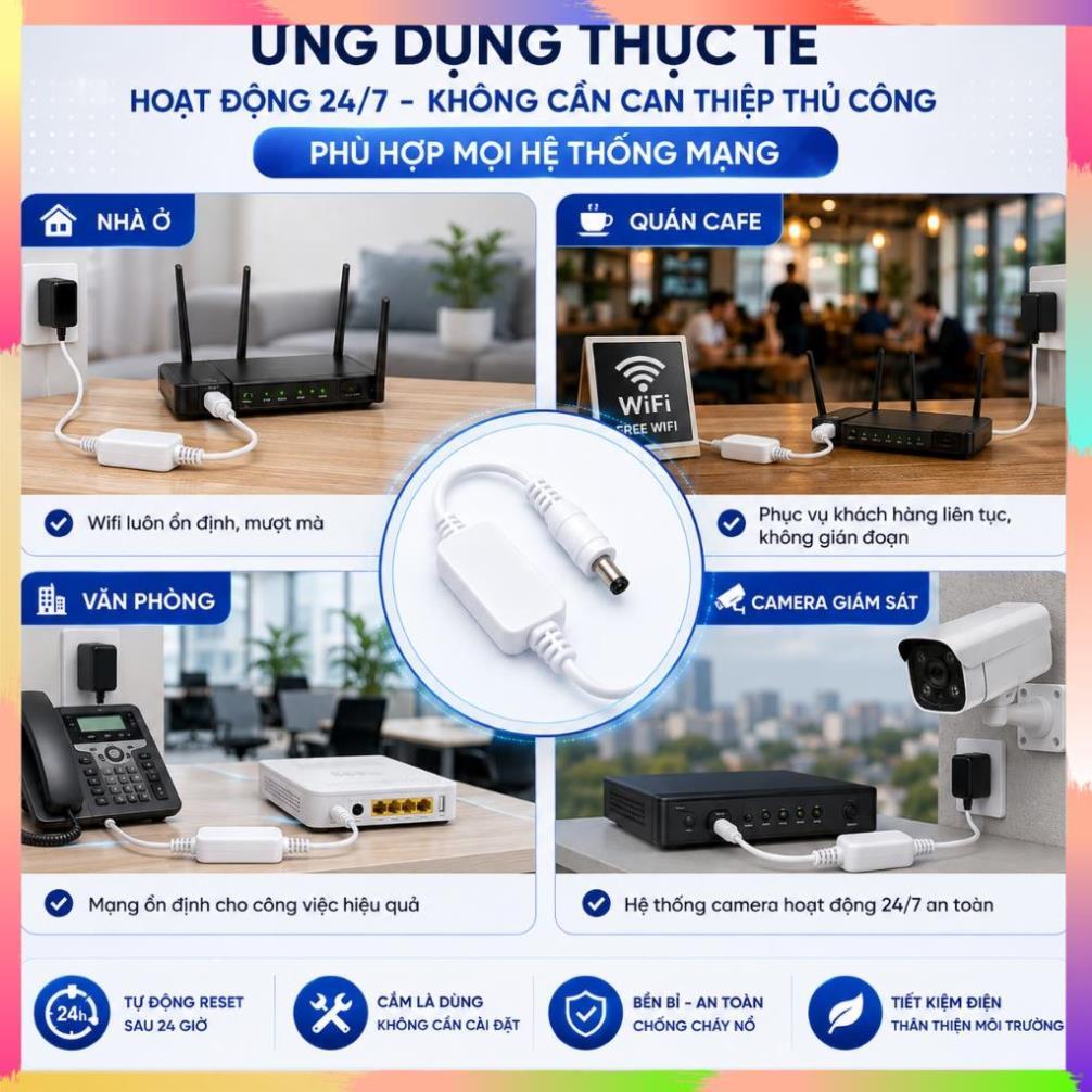 Dây Reset Wifi Thông Minh 24H - Tự Động khởi động Modem wifi Chống Mất Kết Nối Tăng Băng Thông SALE | BigBuy360 - bigbuy360.vn