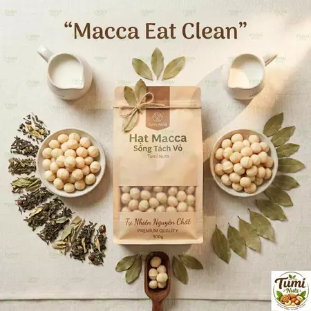 Nhân Hạt Mắc Ca Sống Tumi Nuts 250G