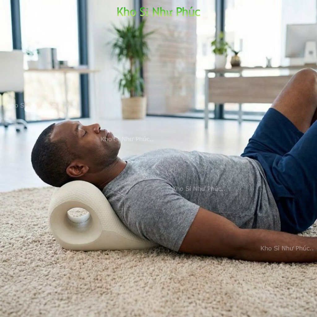 Gối Massage Cổ Gáy Tại Nhà Giúp Kéo Dãn Đốt Sống Cổ, Thư Giãn, Giảm Đau Mỏi Cổ Vai Gáy Hiệu Quả