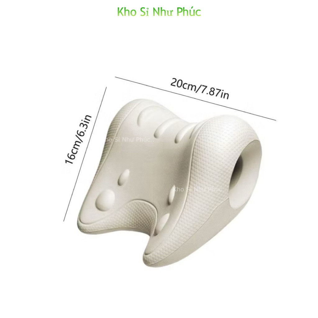 Gối Massage Cổ Gáy Tại Nhà Giúp Kéo Dãn Đốt Sống Cổ, Thư Giãn, Giảm Đau Mỏi Cổ Vai Gáy Hiệu Quả