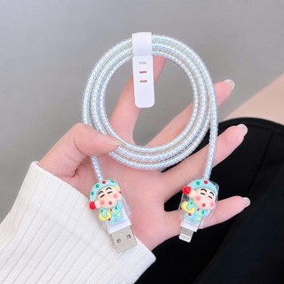 [Bảo Vệ Cáp Sạc TyceC - USB] Phụ kiện bảo vệ cáp sạc dùng cho Cáp Sạc 1 đầu Tyce C, 1 đầu USB, dây kim tuyến 1m4 RABBI