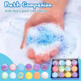Hộp 12 bánh tắm tạo bọt hình sinh vật biển cho bé, quà tắm thư giãn