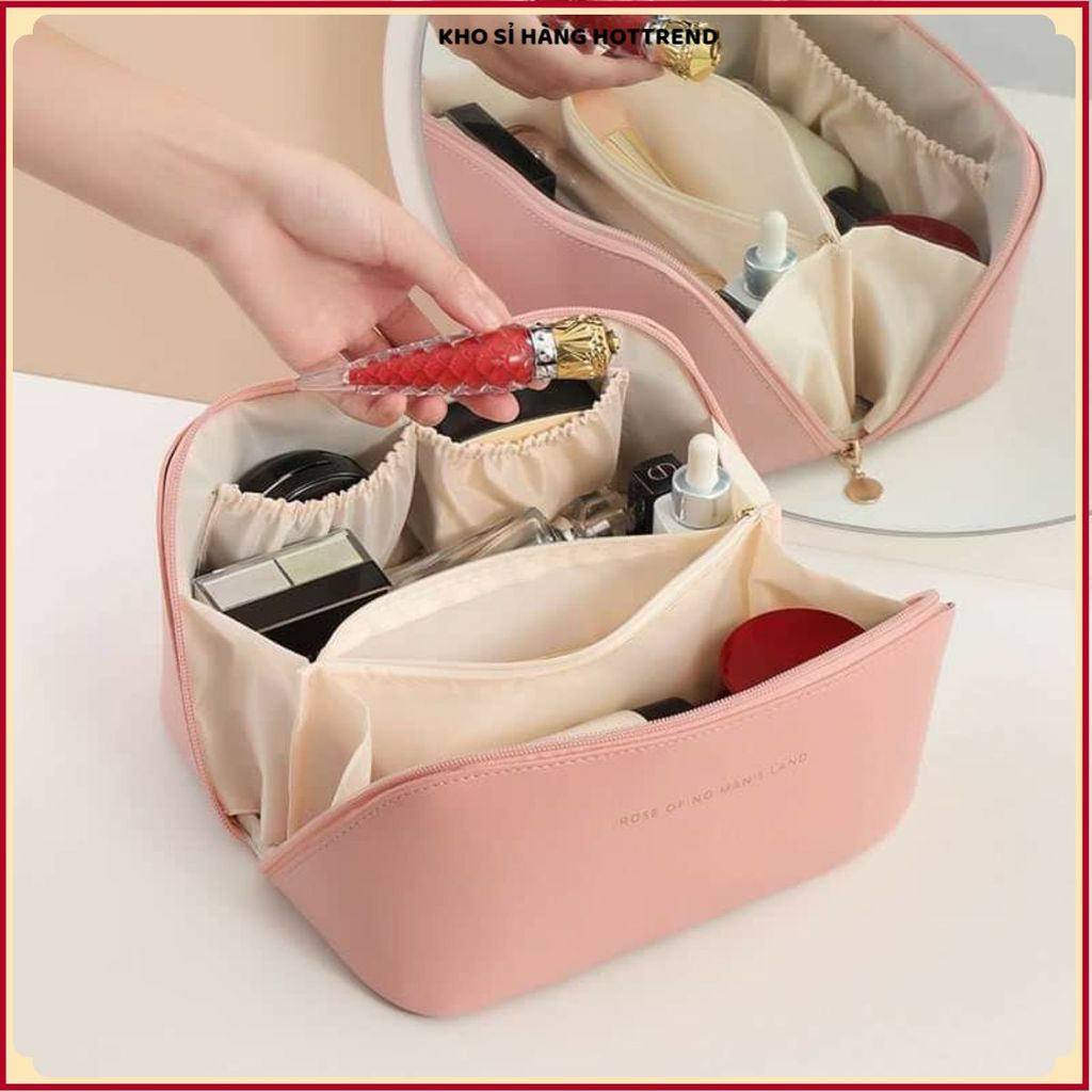 TÚI ĐỰNG MỸ PHẨM DA PU CAO CẤP - Chống Thấm Nước Dễ Vệ Sinh