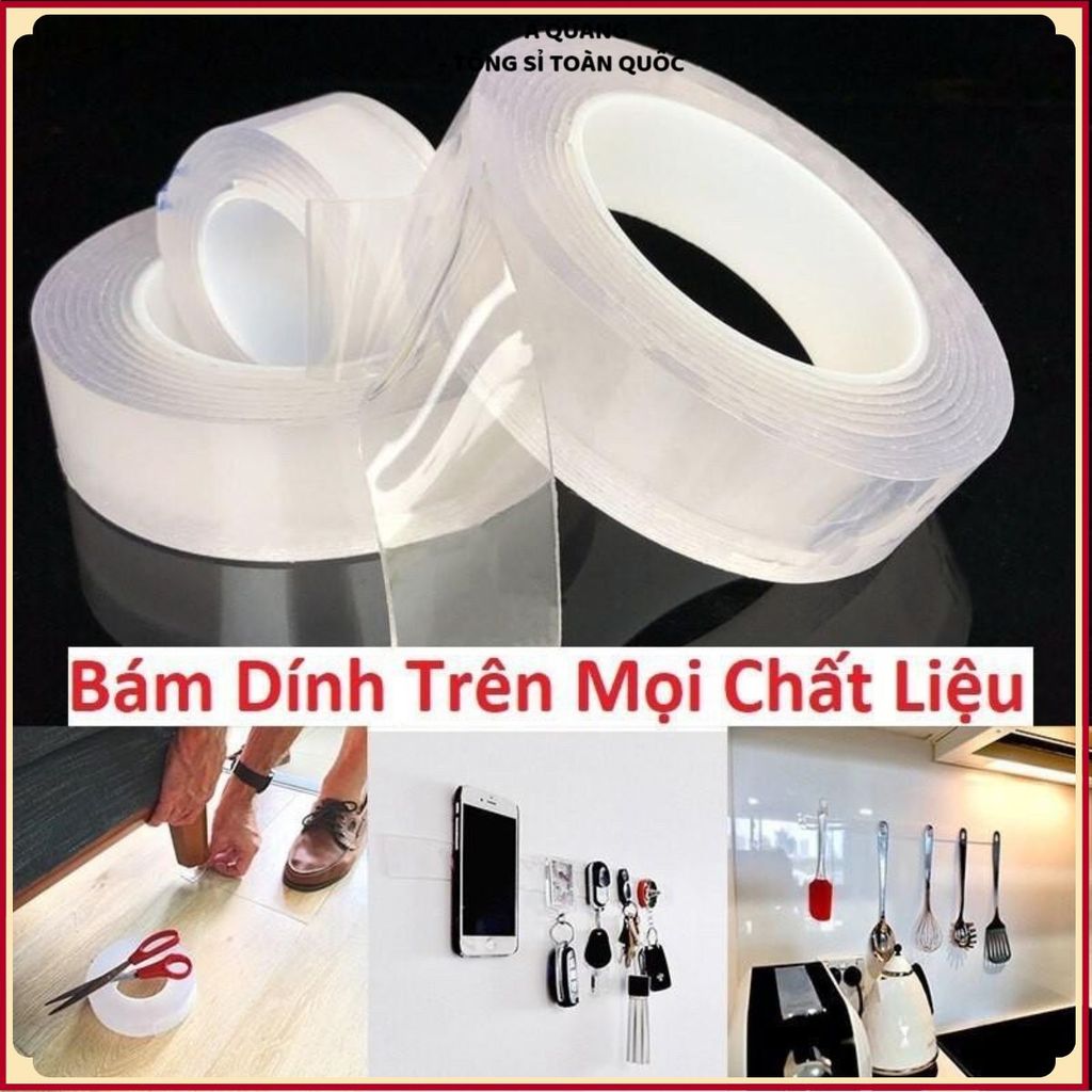 (Combo 5) BĂNG KEO TRONG SUỐT SIÊU DÍNH - Chịu Lực Tốt Dễ Dàng Sử Dụng
