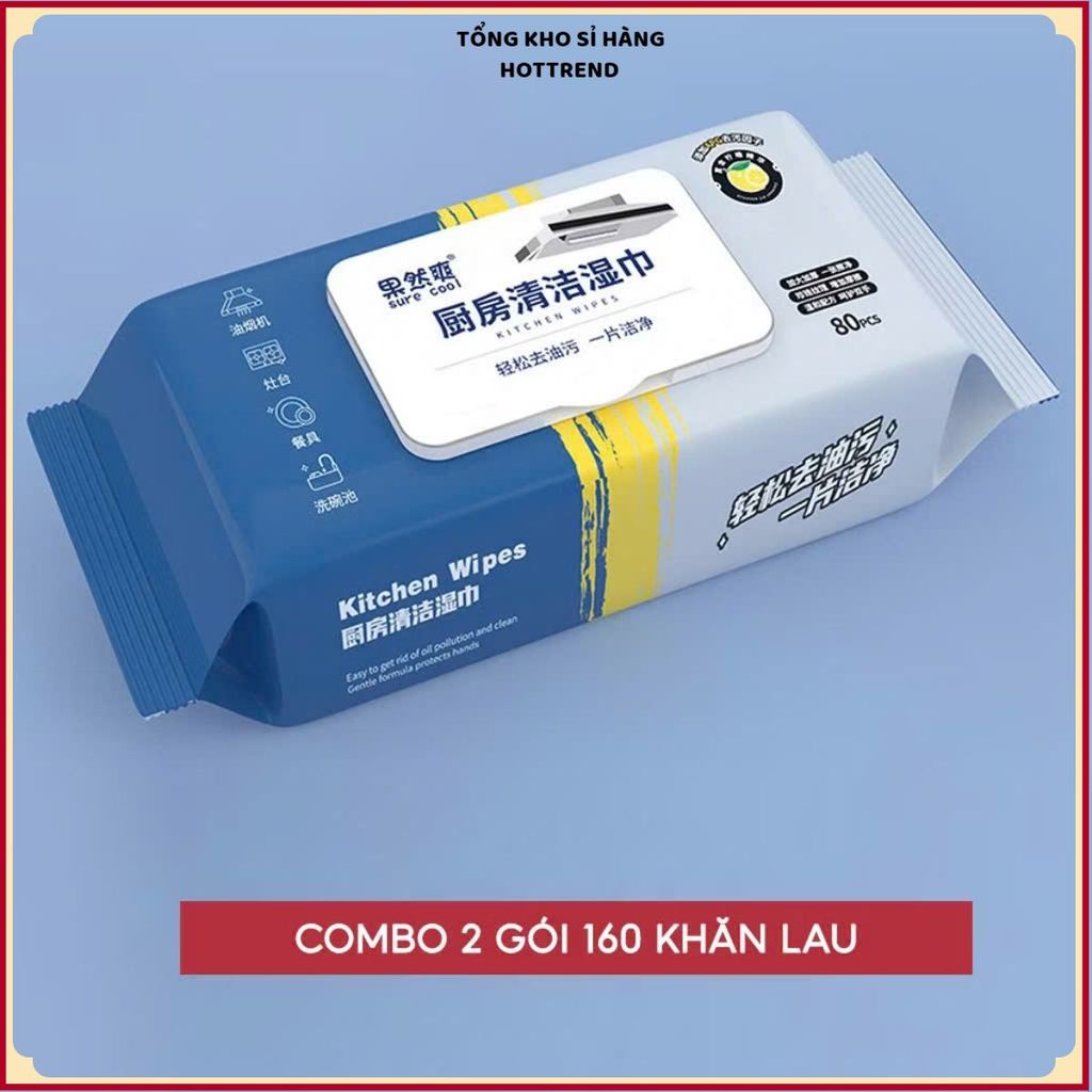 (COMBO 10 GÓI) Bịch 80 Khăn Ướt Đánh Bay Vết Dầu Mỡ,Giấy Ướt Lau Dọn Hương Chanh - KHĂN GIẤY ƯỚT LAU BẾP ĐA NĂNG AN TOÀN