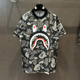 Bộ Quần Áo Nam Hè thêu Bape In Hình Cá Mập Siêu Chất - Bộ Thể Thao Nam Chất Cotton Cao Cấp 2026.....