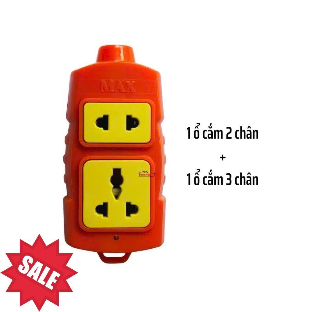 Ổ cắm chịu tải 2 lỗ Vinamax công suất 6000w, lõi sứ chịu nhiệt, vỏ nhựa chống va đập - 2P6 .