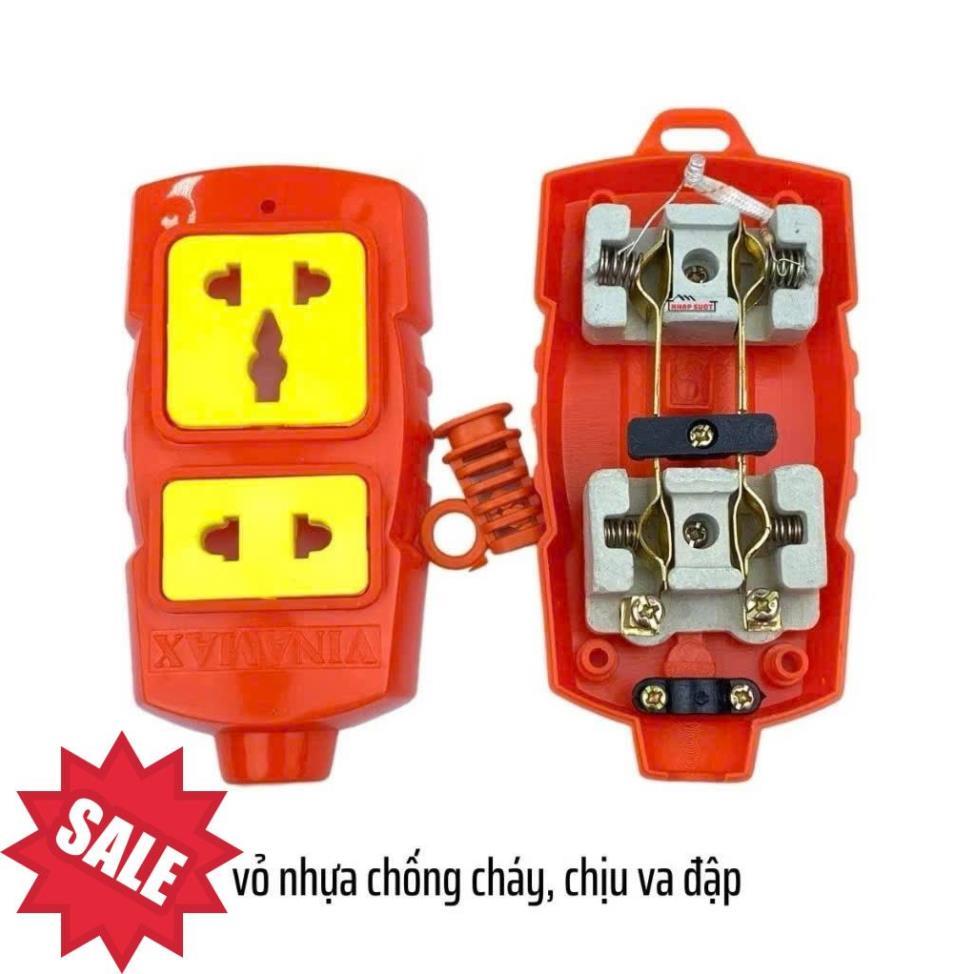 Ổ cắm chịu tải 2 lỗ Vinamax công suất 6000w, lõi sứ chịu nhiệt, vỏ nhựa chống va đập - 2P6 .
