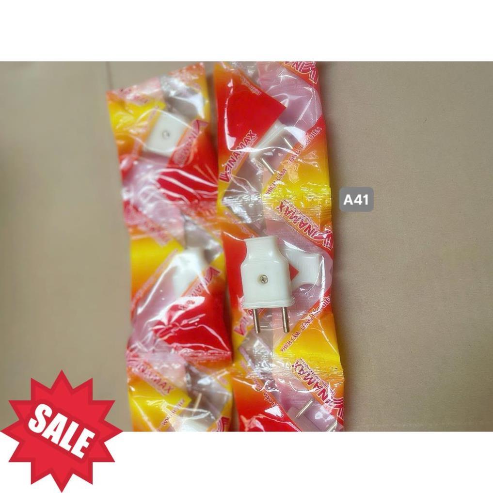 Combo 10 20 30 phích dương cắm điện- hàng đẹp_ Phích cắm Dương Cắm Điện 10A - 250V (Loại Thường, Chân Tròn) .