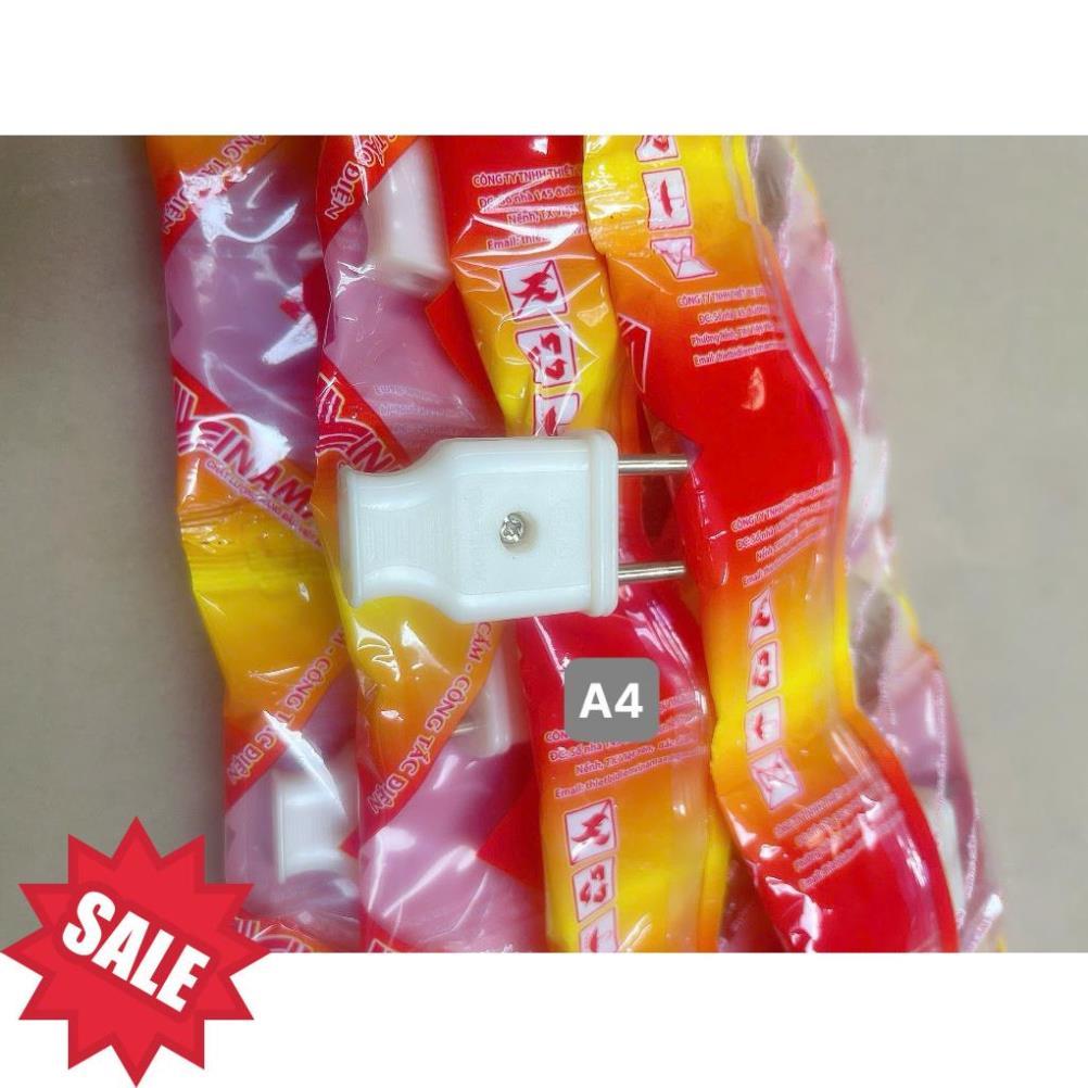 Combo 10 20 30 phích dương cắm điện- hàng đẹp_ Phích cắm Dương Cắm Điện 10A - 250V (Loại Thường, Chân Tròn) .