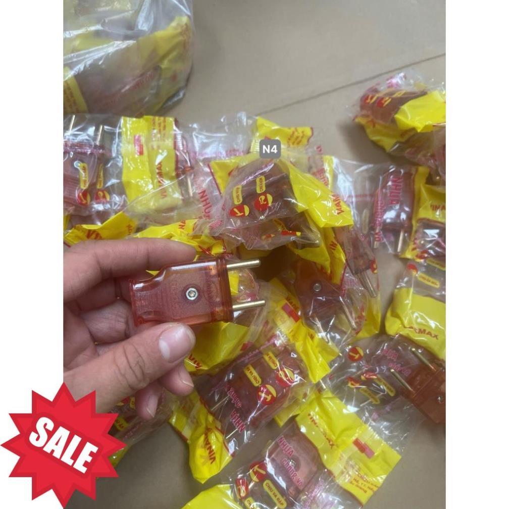 Combo 10 phích dương cắm điện- hàng đẹp_ Phích cắm Dương Cắm Điện 10A - 250V (Loại Thường, Chân Tròn) .