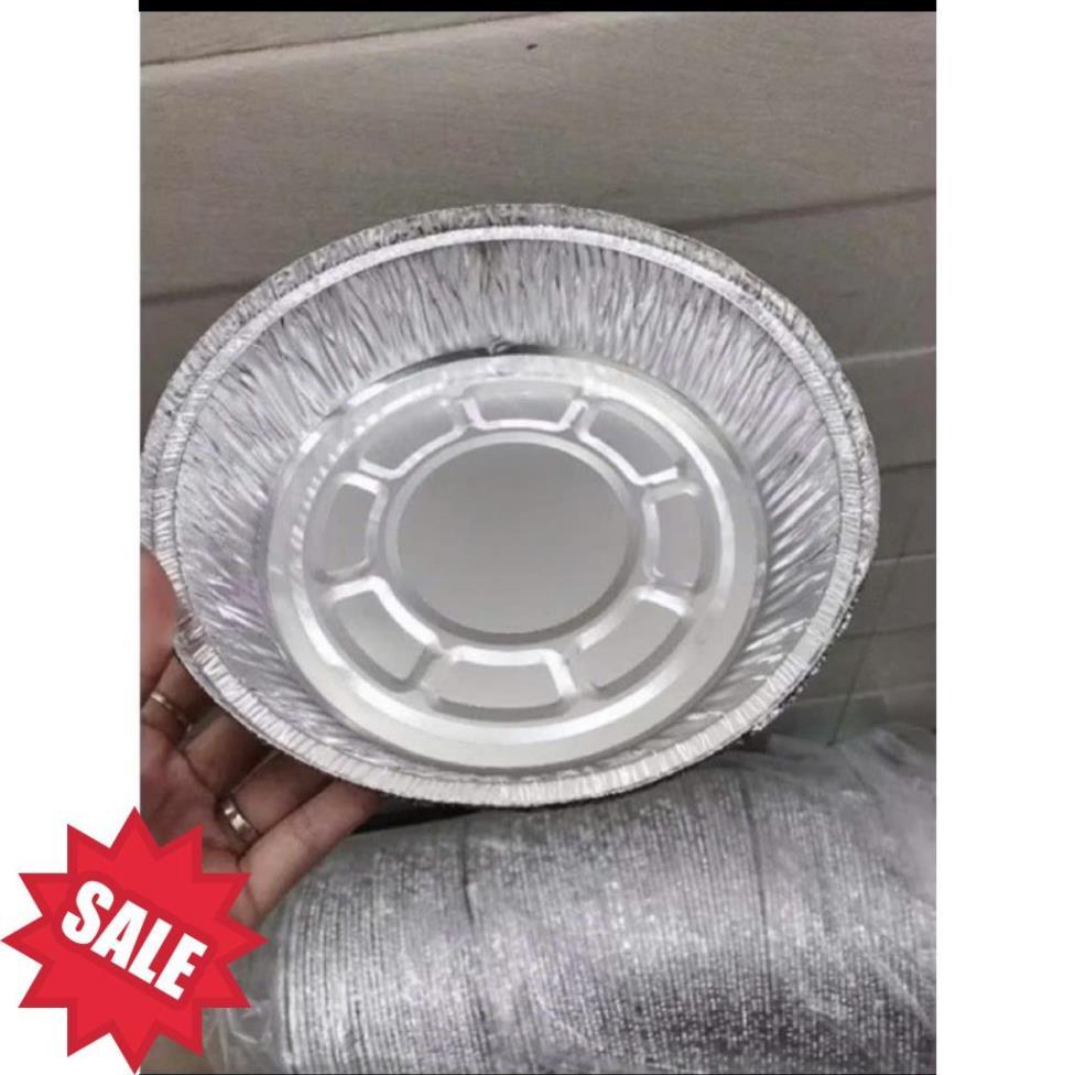 COMBO 100 Khay Giấy Bạc Lót Nồi Chiên Không Dầu,18cm  Khuôn Giấy Bạc Đựng Thực Phẩm Tiện Lợi .