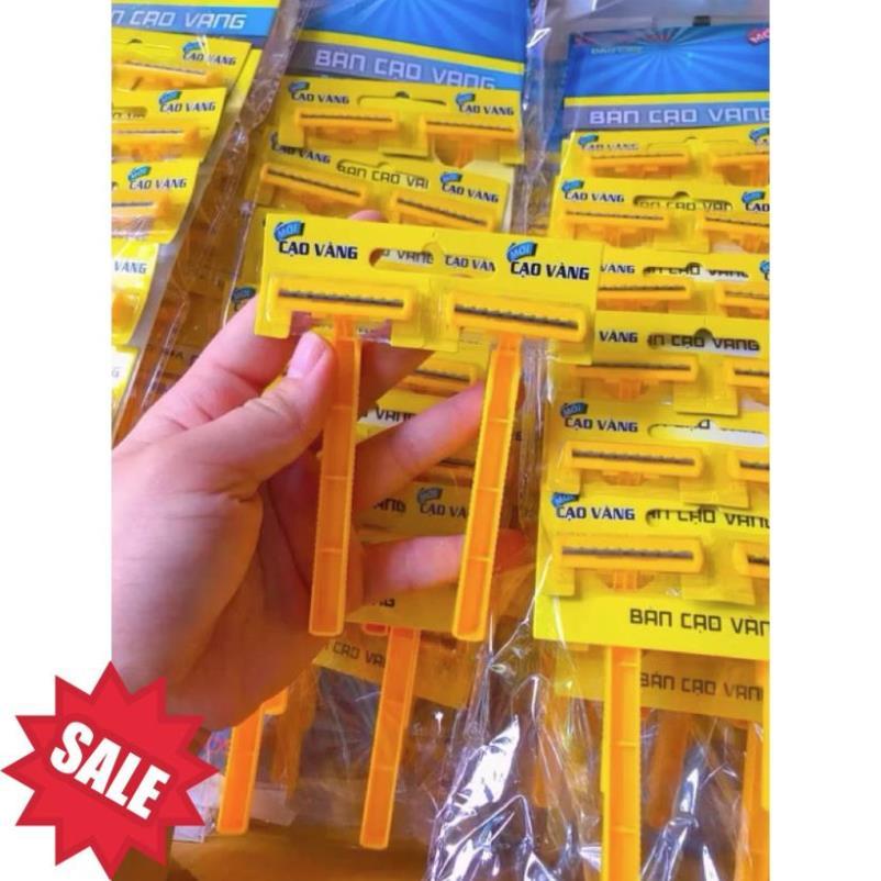 Set 12 bàn cạo vàng du lịch tiện lợi, bàn cạo râu lưỡi kép .