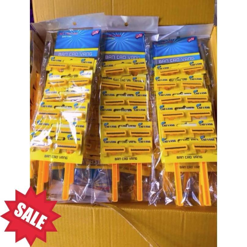 Set 12 bàn cạo vàng du lịch tiện lợi, bàn cạo râu lưỡi kép .
