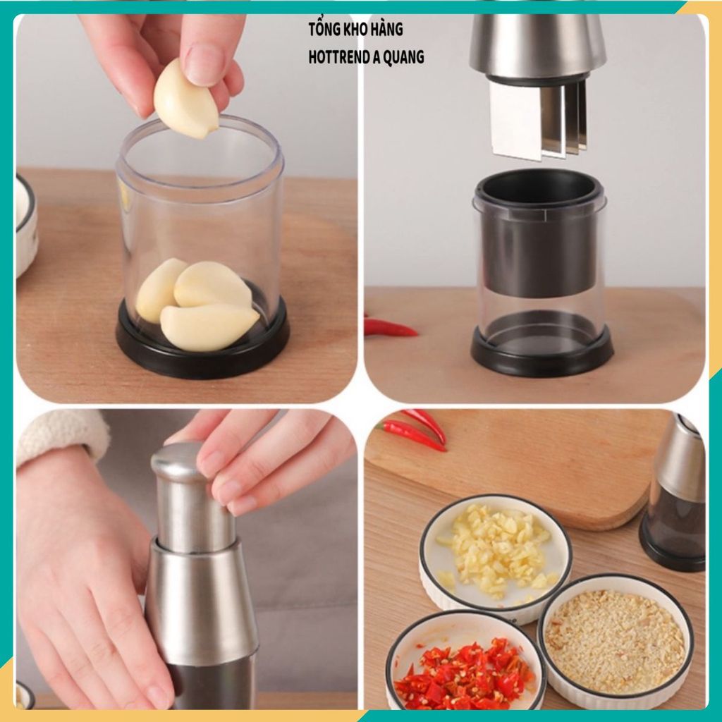 (COMBO 3) MÁY DẬP TỎI ỚT ÉP NHANH CHỐNG GỈ 304 - Tiện Lợi Cho Mọi Gian Bếp