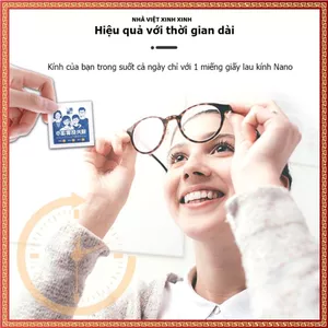 KHĂN LAU KÍNH NANO, GIẤY LAU KÍNH CẬN, kính mắt chống bám hơi nước, sương mù, mồ hôi hộp 100 miếng