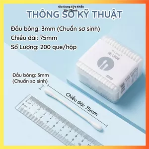 HỘP TĂM BÔNG VCOOL MỀM MỊN - Dùng Cho Trẻ Nhỏ Và Sơ Sinh