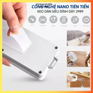 BĂNG DÍNH NANO 2 MẶT 3M TRONG SUỐT KHÔNG VẾT KEO - Thẩm Mỹ Cao Khi Sử Dụng