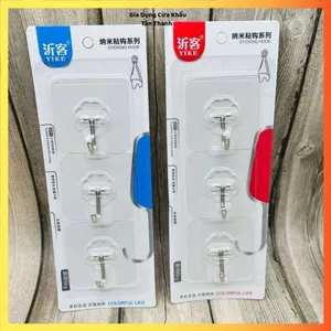 SET 1 VỈ 3 MÓC TREO KHÔNG CẦN KHOAN - Dễ Dán Dễ Tháo Không Hư Tường