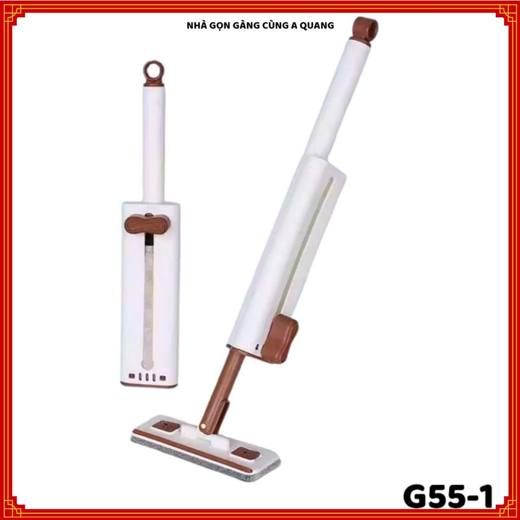 CHỔI LAU TỰ VẮT- Cây Lau Nhà Tự Vắt Mini Đa Năng Xoay 360 Độ- Lau Kính Thông Minh- Cây lau bếp tự vắt - CAYLAUNHA9