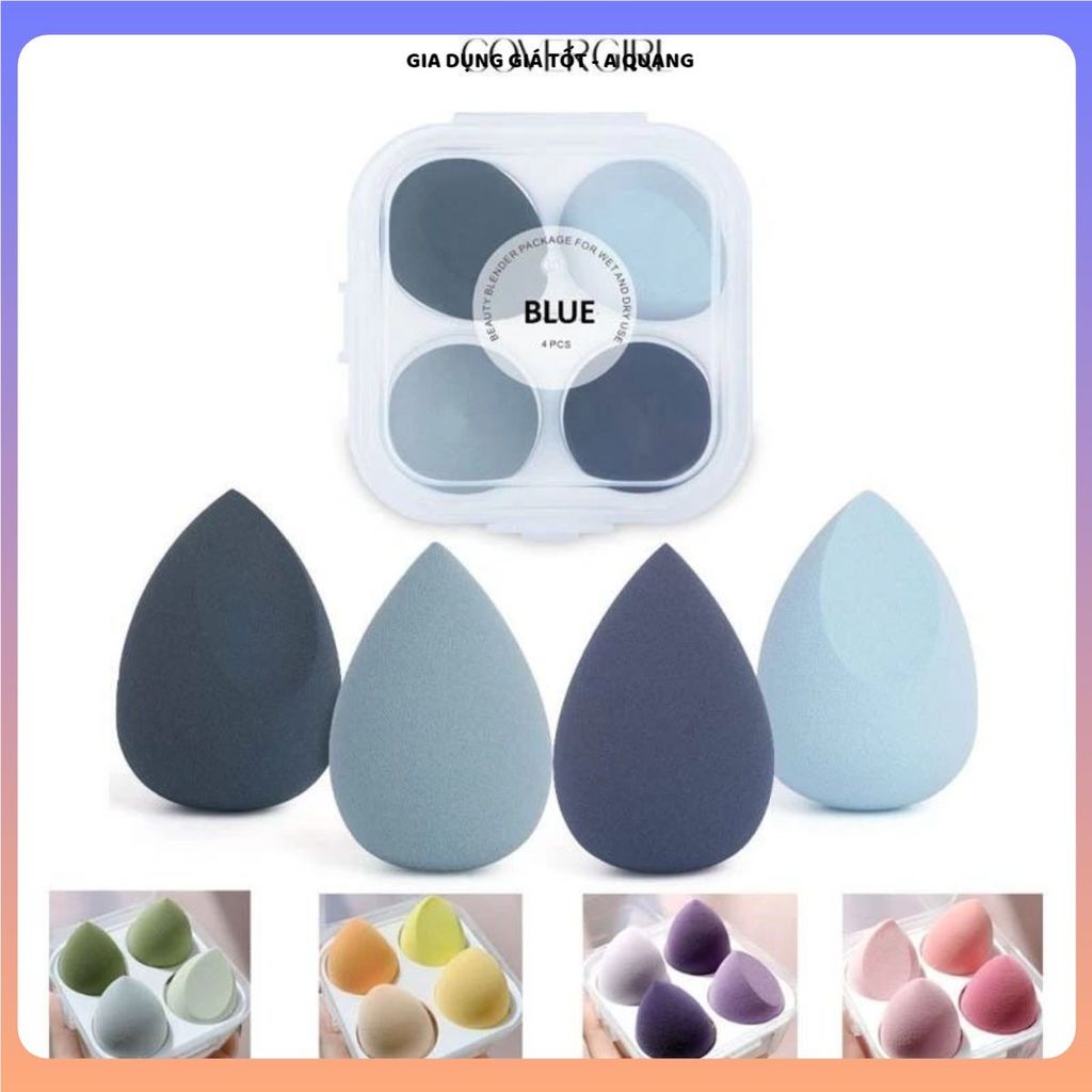 (COMBO 2 HỘP) MÚT TÁN NỀN PHÙ HỢP MỌI LOẠI DA, Mút Trang Điểm Mềm Mại, Tán Kem Nền Tự Nhiên Và Đều Màu