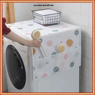 COMBO 2 TẤM PHỦ TỦ LẠNH MÁY GIẶT CÓ NGĂN ĐỂ ĐỒ - Tấm Che Chống Bụi Chống Thấm Nước Tiện Lợi Cho Gia Đình
