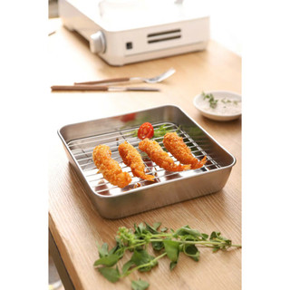 [HOT] Khay Nướng Kèm Vỉ Vuông Khuôn Inox 304 ...