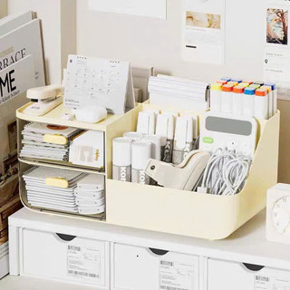 [HOT] Hộp đựng dụng cụ học tập để bàn gọn gàng , Hộp đựng trang sức có ngăn kéo ...