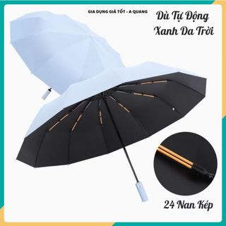 Ô DÙ CHE MƯA,che nắng 8 lan kép nan mở đóng tự động bằng nút bấm,chống tia UV chống thấm nước