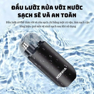 [HOT] Máy Cắt Tỉa Lông Mày, Lông Mũi, Lưỡi Dao Xoay 2 Chiều, Sạc Pin Chống Nước Nhỏ Gọn Tiện Lợi ...