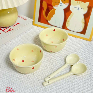 [HOT] Set 2 Bát 2 Thìa Bằng Sứ Họa Tiết Trái Tim Xinh Xắn ...