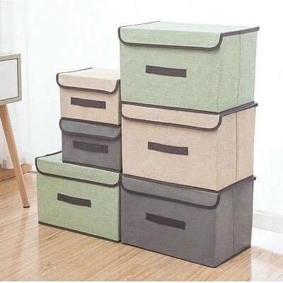 (COMBO 2) THÙNG ĐỰNG QUẦN ÁO BẰNG VẢI CAO CẤP -  Hộp Đựng Đồ Chơi Có Nắp