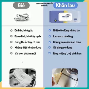 GÓI KHĂN ƯỚT LAU BẾP ĐA NĂNG TÚI 80 TỜ - Tiện Lợi Cho Mọi Gian Bếp