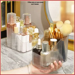 KHAY ĐỰNG MỸ PHẨM 3 NGĂN MICA - Sắp Xếp Đồ Trang Điểm Ngăn Nắp