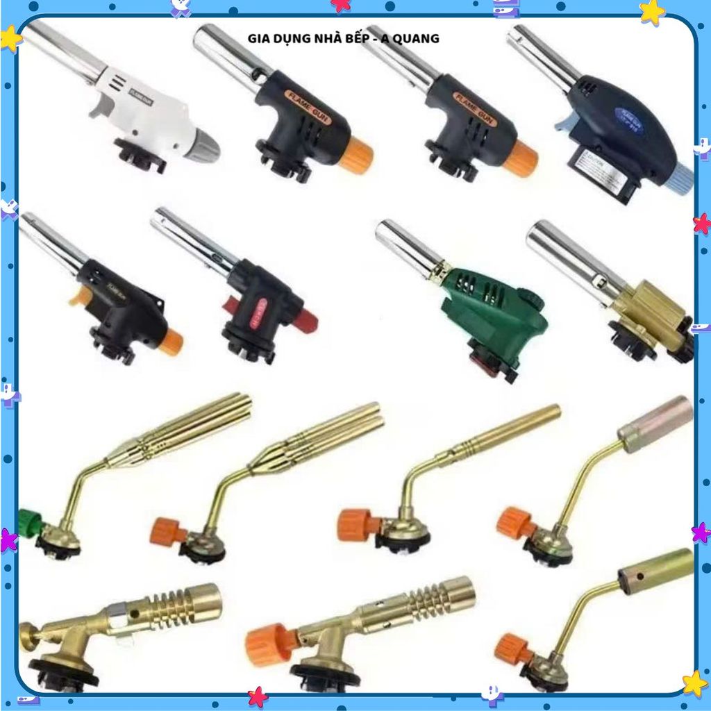 ĐẦU KHÒ GA.S TRẮNG MINI CẦM TAY FLAME GUN. Tự Động Đánh Lửa. Nhập Khẩu Cao Cấp Đài Loan. Nhóm Củi Thui Lông