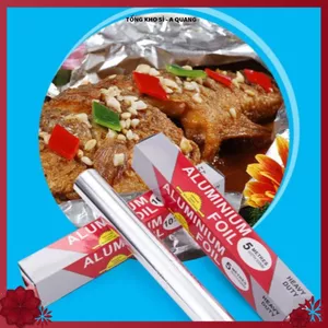 Cuộn giấy bạc nướng THỰC PHẨM DÙNG CHO NỒI CHIÊN KHÔNG DẦU (30CM X 5M) CUỘN BẠC 5 MET