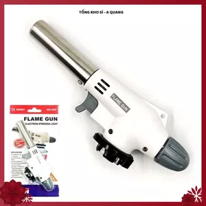 ĐẦU KHÒ GAS TRẮNG MINI CẦM TAY FLAME GUN. Tự Động Đánh Lửa. Nhập Khẩu Cao Cấp Đài Loan. Nhóm Củi Thui Lông