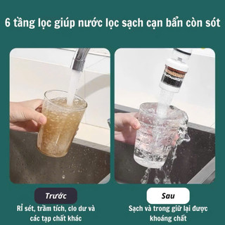 [HOT] Đầu Lọc Vòi Nước Trực Tiếp Tại Vòi Bồn Rửa, Đầu Lọc 6 Lớp Xoay 360 Độ ...