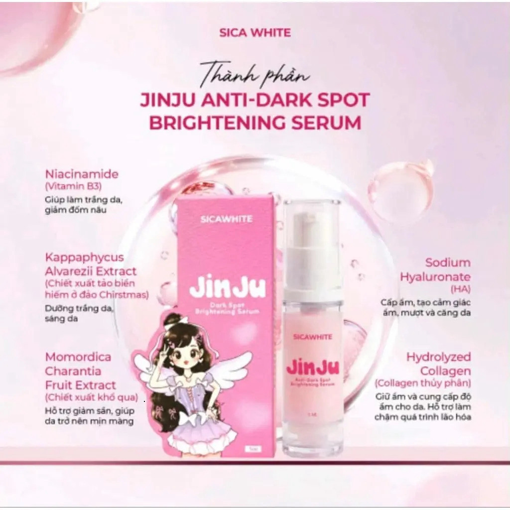 (MUA 2 TẶNG 1,CHE TÊN) Serum JINJU hỗ trợ giảm Thâm Nách, Mông, Bẹn, V3 Chai 5ml