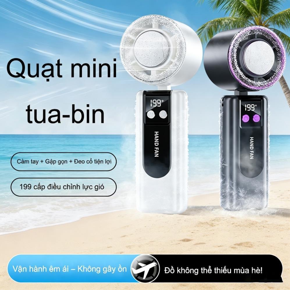 Quạt cầm tay G2 Quạt Sò Lạnh Cá Nhân - Quạt Tích Điện Mini, Làm Lạnh Tức Thì, Bảo Hành 90 Ngày