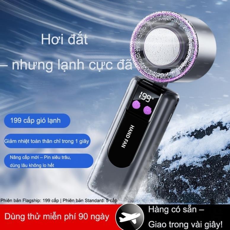 Quạt cầm tay G2 Quạt Sò Lạnh Cá Nhân - Quạt Tích Điện Mini, Làm Lạnh Tức Thì, Bảo Hành 90 Ngày