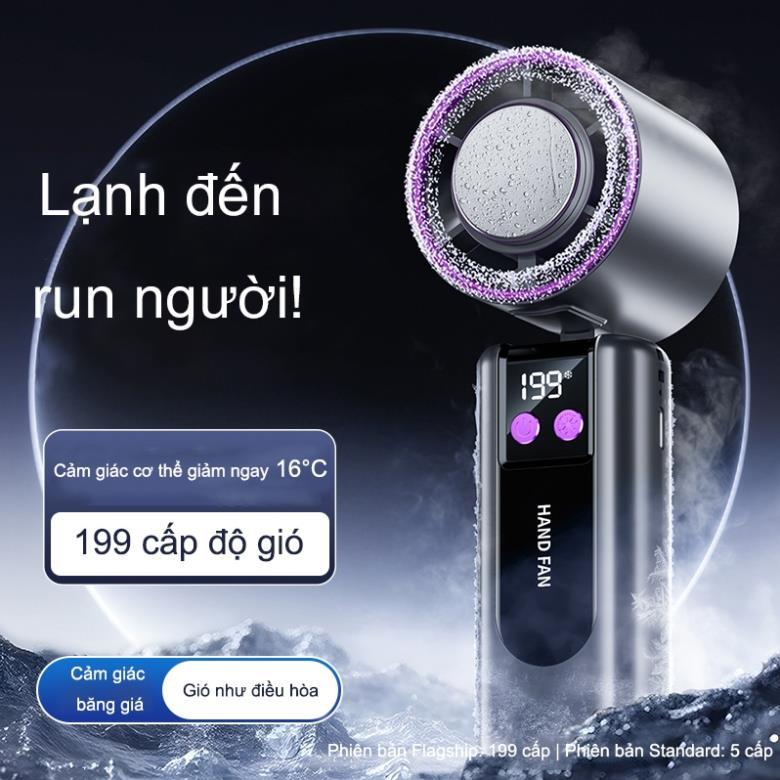 Quạt cầm tay G2 Quạt Sò Lạnh Cá Nhân - Quạt Tích Điện Mini, Làm Lạnh Tức Thì, Bảo Hành 90 Ngày