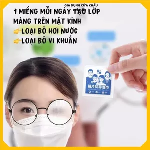 KHĂN GIẤY LAU KÍNH NANO 100 MIẾNG - Chống Bám Hơi Nước, Khăn Lau Gương Chống Nhờn