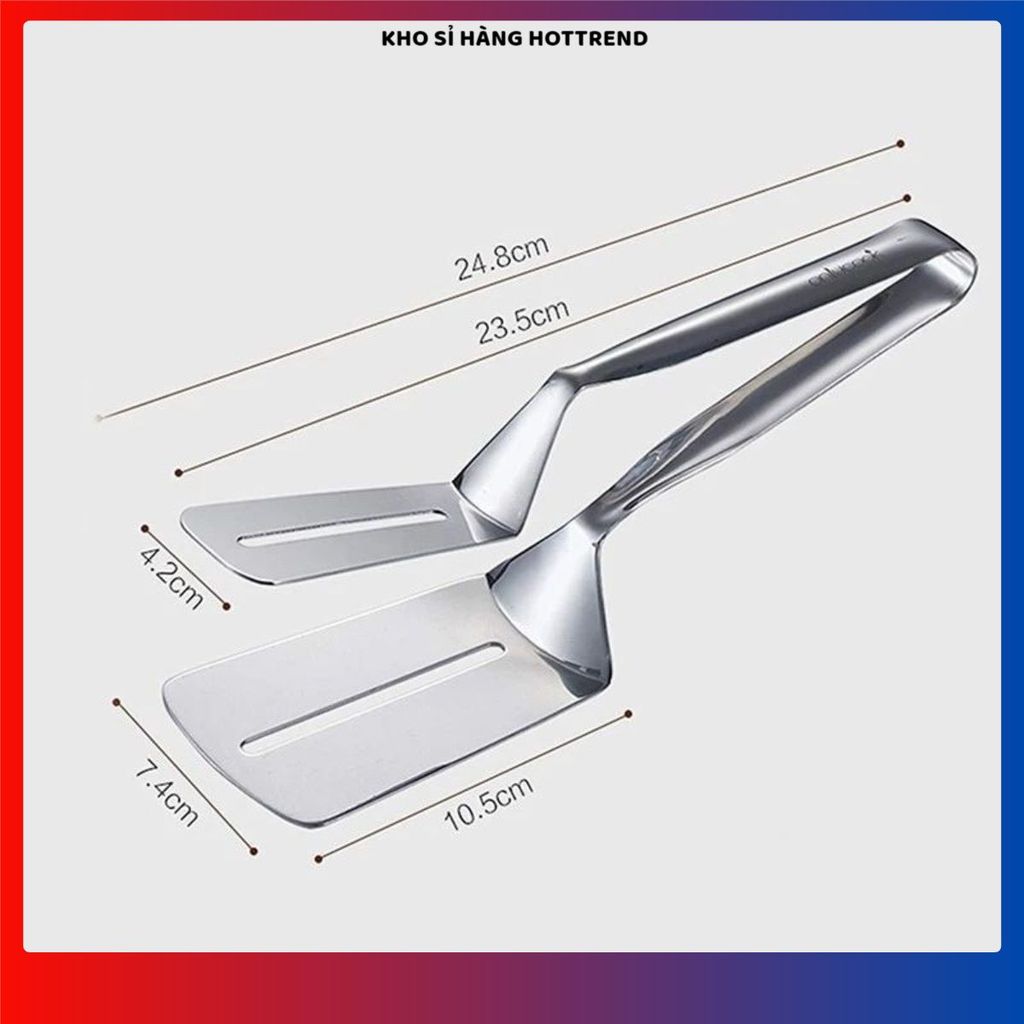 (COMBO 3) KẸP INOX GẮP NÓNG THỨC ĂN CAO CẤP - Chống Gỉ Sét Bền Bỉ Tiện Lợi