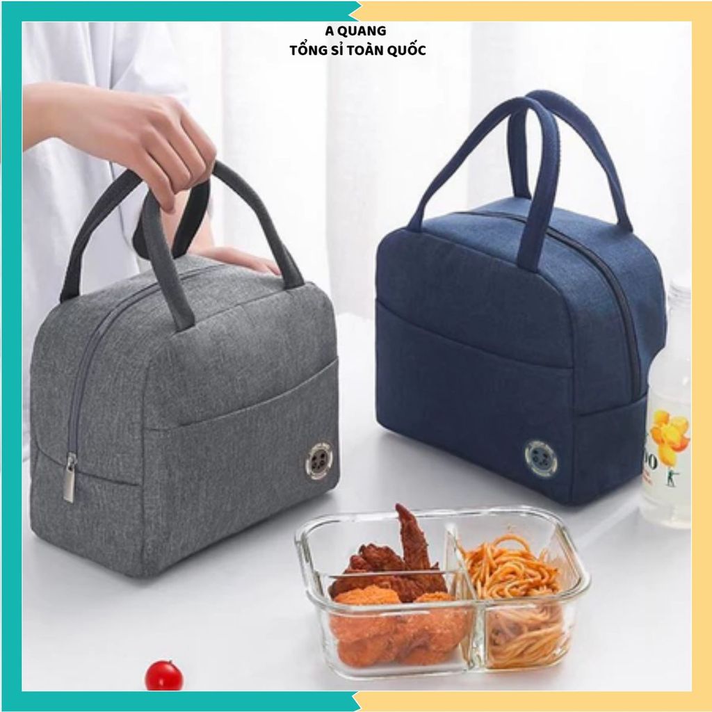 TÚI GIỮ NHIỆT ĐỰNG HỘP CƠM CỠ LỚN - Chứa Được Nhiều Đồ, Chống Thấm Hiệu Quả