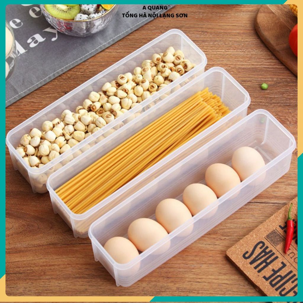 (COMBO 5) HỘP ĐỰNG HÀNH LÁ RAU MÙI LOẠI DÀI - Có Nắp Đậy Tiện Lợi Bảo Quản Tươi Lâu
