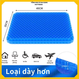 Đệm Ghế Ngồi Ghế - Đệm Gel Silicon, Đệm Hình Quả Trứng, Lưới Tản Nhiệt 3d, Đệm Ghế Tổ Ong, Đệm Hỗ Trợ Tựa Lưng