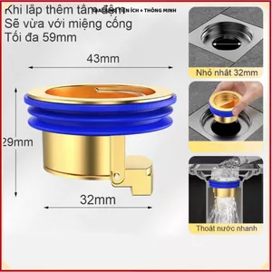 NẮP BỊT CỐNG ĐỒNG CNC CAO CẤP, Chống Hôi, Chống Gián Muỗi, Thoát Nước Tốt, Bền Đẹp